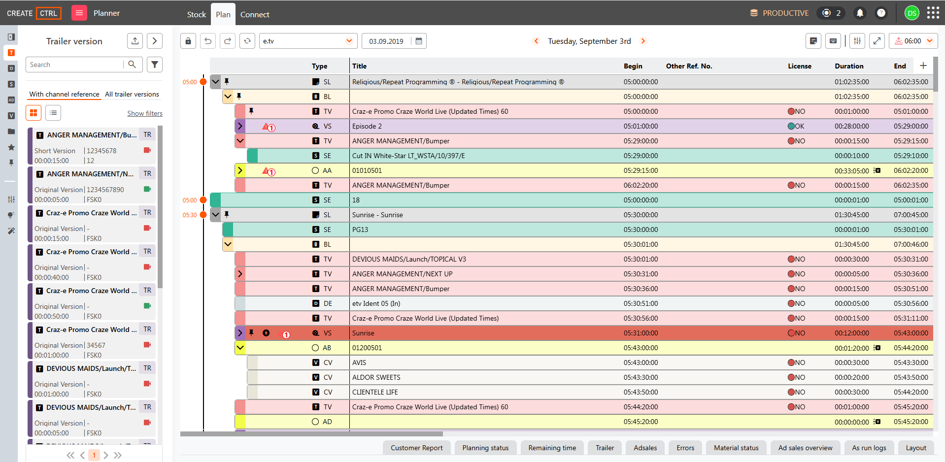Planner easy scheduling